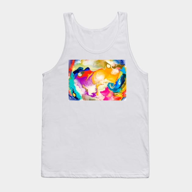 Colourful Fluid art Tank Top by annalisaamato